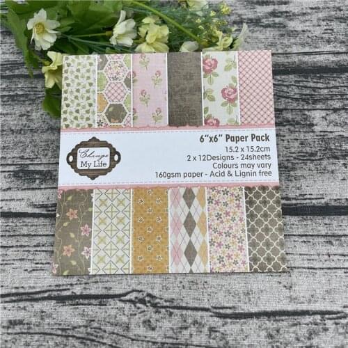 12pc my life paper Scrapbooking paper pack handmade craft paper craft Background pad