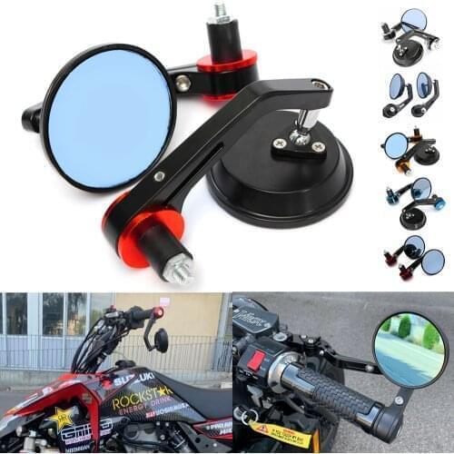 22mm 7/8" Universal Motorcycle Rear View Mirrors Cafe Racer Scooter Crusier Retrofit Round Handlebar End Side Mirror