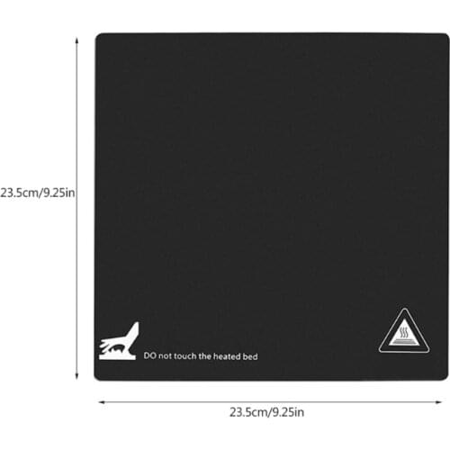 3D Printer Parts Magnetic Base Print Bed Tape Square Heatbed Stickers Ender-3/Ender-3 pro/CR-10 Flex Plate 23.5X23.5cm