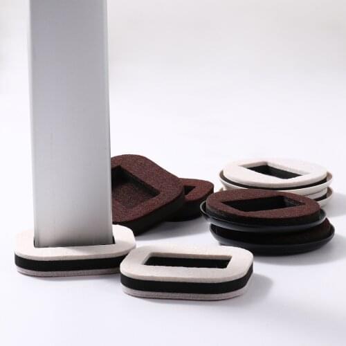 5Pcs Non Slip Legs Covers Furniture Pulley Wheels Stopper Mats Thicken Table Chair Leg Caps Protectors Anti Vibration Feet Pads