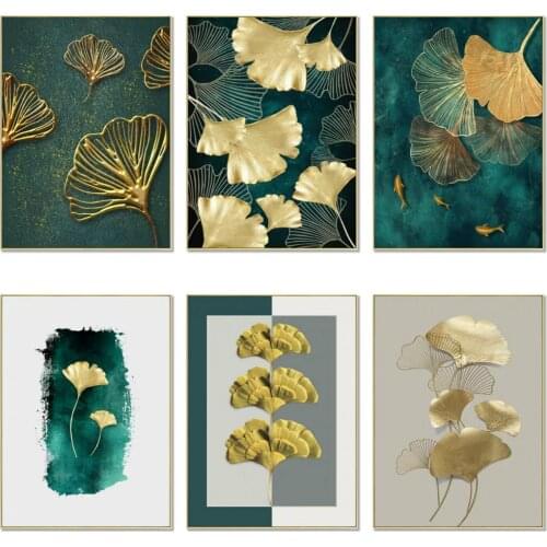 5D DIY Diamond Painting Abstract Green Yellow Gold Plant Leaf Diamond Embroidery Cross Stitch Kit Handmade Home Decoration Gift