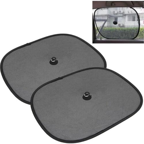 Car Styling 2Pcs Car Window Sunshade Sun Shade Visor Side Mesh Cover Shield Sunscreen Black