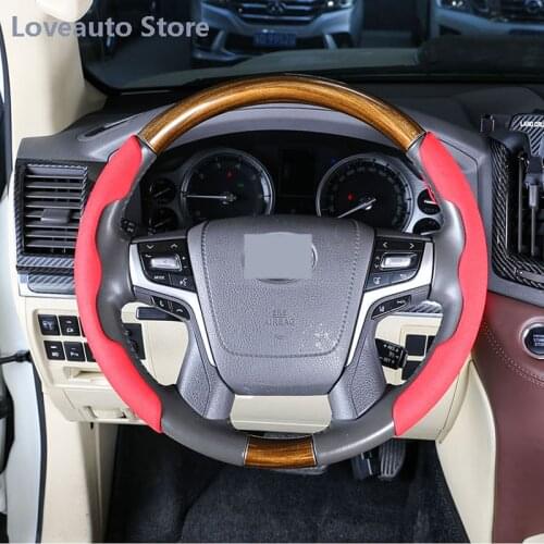 Car Alcantara Steering Wheel Cover for Toyota Fortuner 2016 2017 2018 2019 2020 Anti-slip Sscratch Resistance Accessories Cover