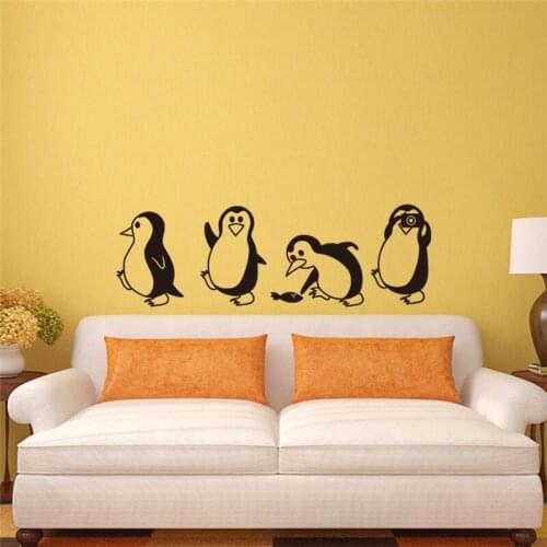 DIY Cartoon Animal Cute Penguin Wall Sticker Room Decoration Stickers For Kids Room Wall Decor Vinyl Art Wall Decals