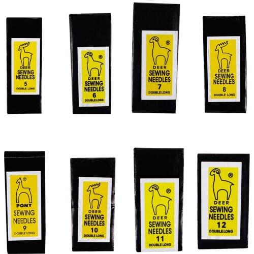 10Packs/250pieces DEER Button Sewing Double Long Needle #5#6#7#8#9#10#11#12 Sewing Needles ZT9