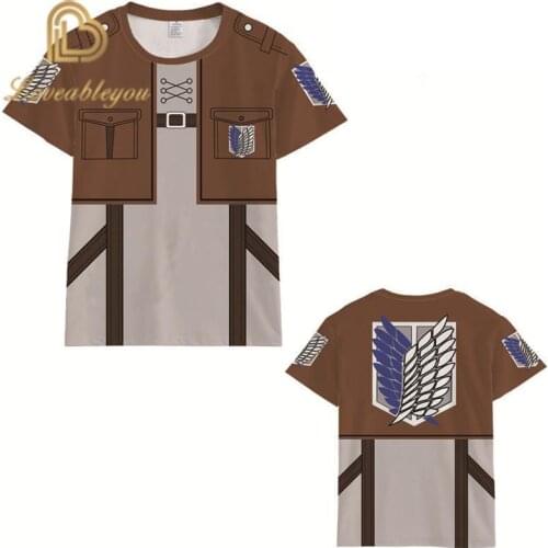 Neweat Attack on Titan T Shirt 3D Print Fashion Short Sleeve Tshirt Streetwear Casual Summer Tee Shirts Tops