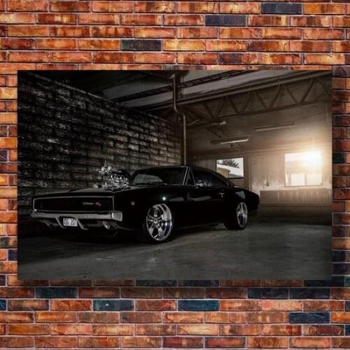 Hd printed posters and Prints Hot dodge charger 1969 fast and furious Art Poster Canvas Painting Home Decor frame