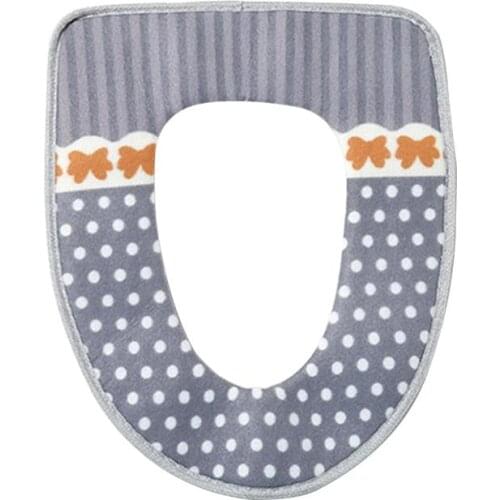 Soft And Warm Toilet Seat Cover Washable Toilet Seat Pad With Hook And Loop Self Adhesive Tapes