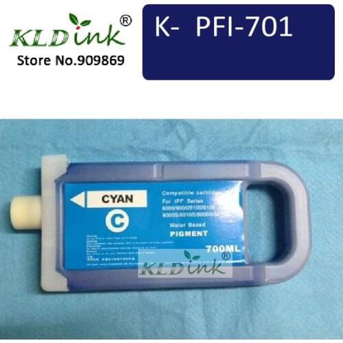 KLDINK - PFI-701C Cyan Ink Cartridge ( PFI-701 1966B003AA Ink) Compatible with imagePROGRAF iPF8100 / iPF9000S printer