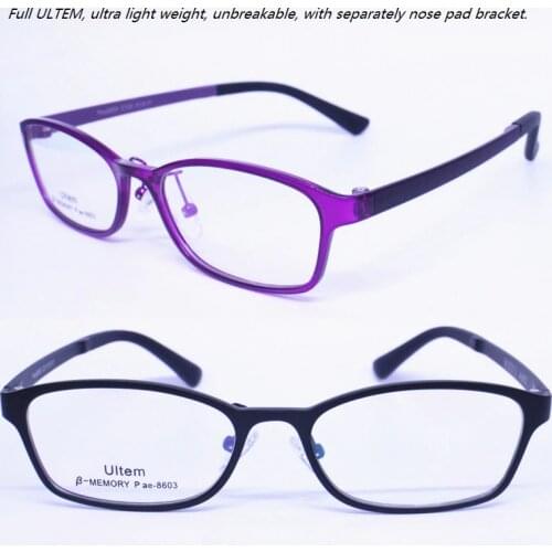 8603 classic glasses unique shape full-rim with silicone nose pad ultra lightweight ULTEM personality prescription eyeglasses