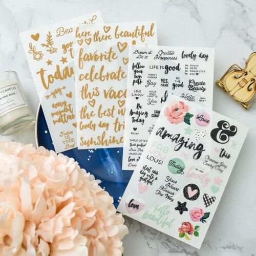 KSCRAFT Lovely Day Rub On set for Scrapbooking DIY Projects/Photo Album/Card Making Crafts