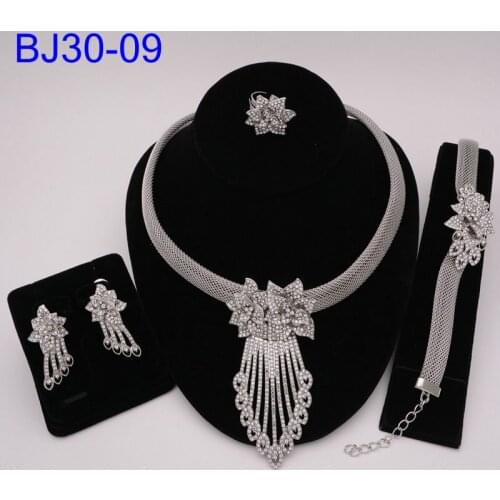 Top Sale Gold Zircon Jewelry Sets Engagement Ring Necklace Earring for Bridal Wedding Jewelry Valentines Day Gift for Women