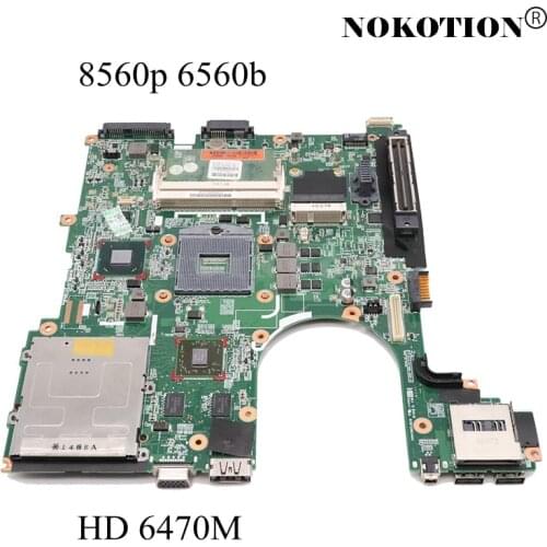 NOKOTION 646967-001 Laptop motherboard for HP EliteBook 8560P 6560B Mainboard QM67 DDR3 HD 6470M full test