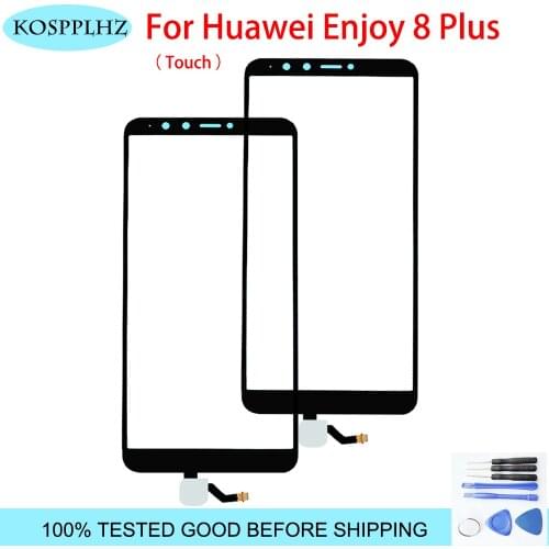 5.93 " Mobile Touch Screen For Huawei Y9 2018 / Enjoy 8 Plus Touch Screen Front Glass Digitizer Panel TouchScreen Lens Sensor