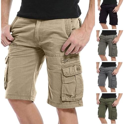Mens Vintage Cargo Cotton Shorts Summer Sports Leisure Jogging Shorts High Quality Casual Simple Daily Shorts Pantalones Cortos