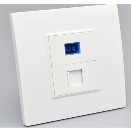 Wall Outlet Fiber SC Optical Interface RJ45 Network Jack Panel Socket Type Connecto