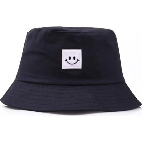 Smiley Bucket Hat Brand Summer Smile Hat Basin hat Panama Flat Caps Sun embroidery Visor Fishing Fisherman Bob Caps