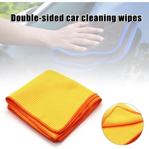 2019 2pcs Microfiber Window Car Washing Water Drying Clean Glass Cleaning Towel Wipe Auto 40x40cm CSL88