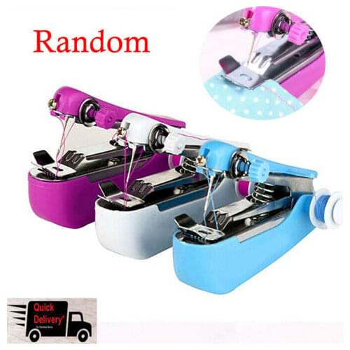 Mini Handheld Sewing Machine Portable Clothes Stitch Manual Sewing Machine Cordless Clothes Fabrics Stitch Set