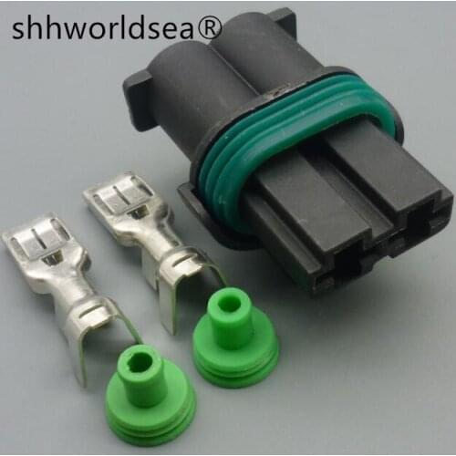 Shhworldsea 2 Pin 8.0mm Car Electronic Fan Socket Automotive Connector With Pins And Seals For Peugeot Citroen