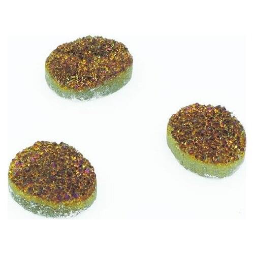 Titanium Purple Crystal Cluster Oval Bead Approx 20*16 mm