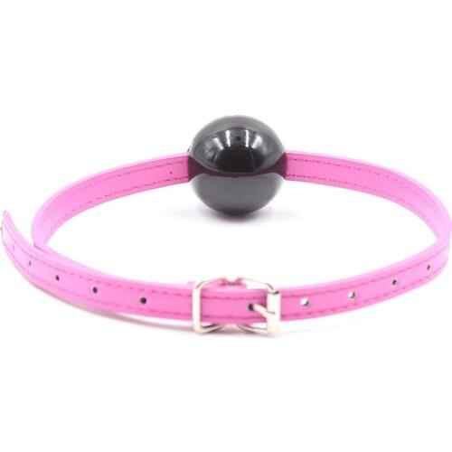 Mouth Plug Black Solid Soft Ball Narrow Blue Leather Pin Buckle Ball Couples Toys Sex Toys
