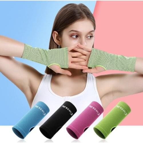 Ice Silk Sun Protection Gloves Half Finger Breathable Gloves Outdoor Driving Riding Non-slip Sports Sleeves Bicycle Gloves