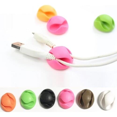 Cable clip Cable Winder Earphone Cable Organizer Wire Storage Silicon Charger Cable Holder Clips for MP3 MP4 Earphone
