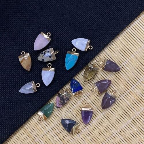 1pcs Wholesale Natural Stone Pendant Agate Exquisite Small Pendant Charm Used In IDY Jewelry Making Necklace Bracelet 10x20mm