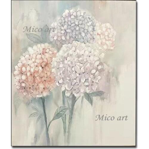 100% Hand Drawn New Arrival Colorful Dandelion Pictures Oil Paintings Modern Canvas Wall Decor Art Pieces Flower Artwork Painted