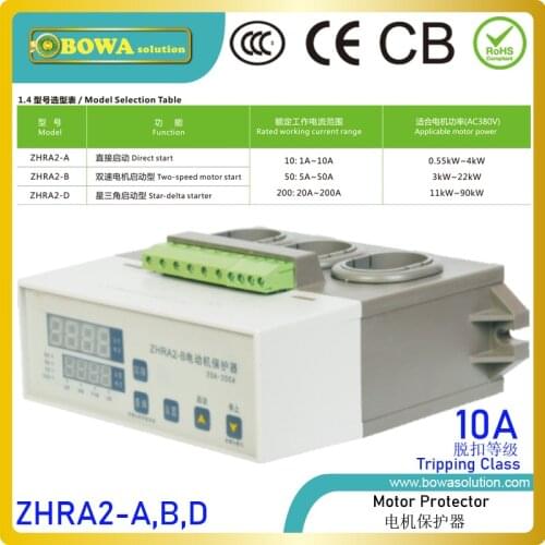 10A tripping class emotor protector is designed for direct start, dual-speed and start-delta starter motors in oilfiled units