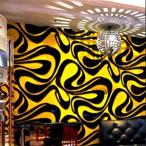 Beibehang 3d three-dimensional personality fashion flashing wall covering bar hotel fancy ballroom box theme room wallpaper