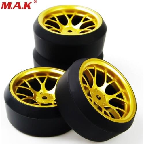 6mm 12mm Hex Car Parts Offset RC Drift Tires Wheel Rims Set 4Pcs DHG+PP0370 For HPI HSP 1:10 Drift Car Racing Car