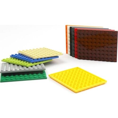 8 Pieces Building Blocks Bricks Plate 8 x 10 Educational Enlighten DIY Toys for Boys & Girls Birthday Gifts