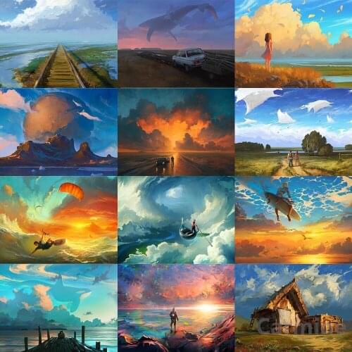 Anime Cartoon Illustration DIY Wall Art 5D Diamond Painting Cross Stitch Embroidery Gift Full Round&Square Drill Home Decoration