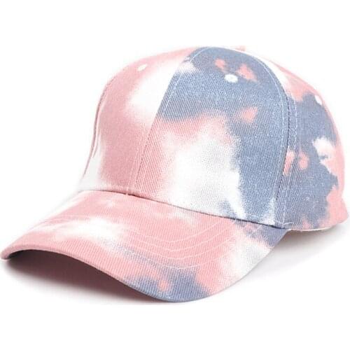 Mens and Womens New Tie-dyed Gradient Color Baseball Cap Street Colored Sun Hat