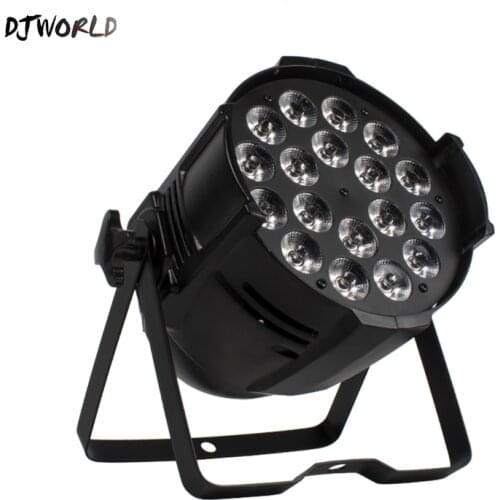 DJWORLD Big Aluminum Alloy LED Flat Par 18x18W Lighting RGBWA+UV Support DMX512 with Fast Deliver For Profession DJ Disco Stage