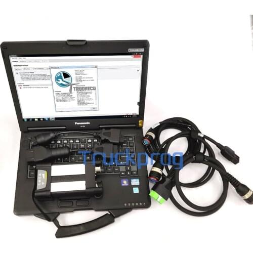 For Volvo VOCOM 2 vocom II 88890400 v2.7 ptt dev for volvo renault FH FM euro6 truck excavator diagnostic tool+CF53 laptop