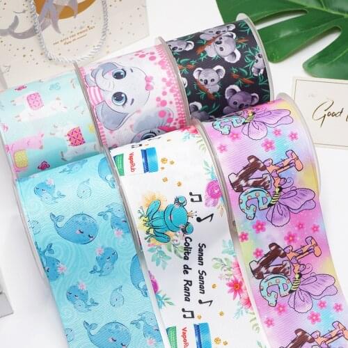 DIY Cartoon Animal Printed Grosgrain Ribbon For Craft Supplies Sewing Accessories 5 Yards, Planar Resins Mold 10 Pieces. 55004