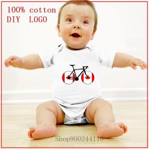 Canada Flag Cycling T-Shirt_vectorized Clothing Newborn Baby Girl Clothes Bodysuit baby Solid Playsuit Jumpsuit Sunsuit