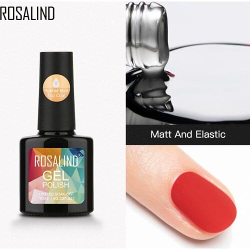 ROSALIND Gel Polish Rubber Matt Top Coat Nail Top Coat All For Manicure Nails Fundation Base Primer 10ml Gel Varnishes Nail Art