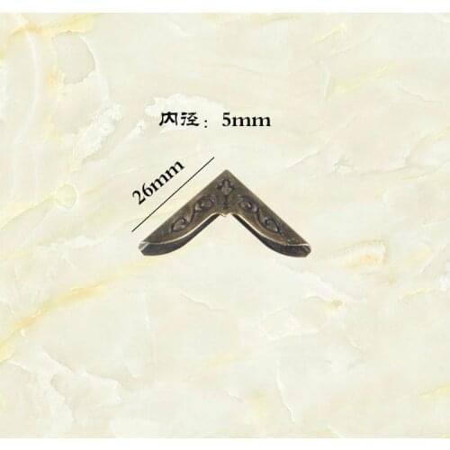 JD Gold Zinc Alloy Inside 5mm Book Protector Wrap Angle Corner Notebook Corner Antique Book Corner Album Bronze Metal