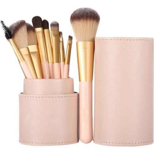 Makeup Brushes 9PCs Foundation Brush Blending Set with Travel Tube