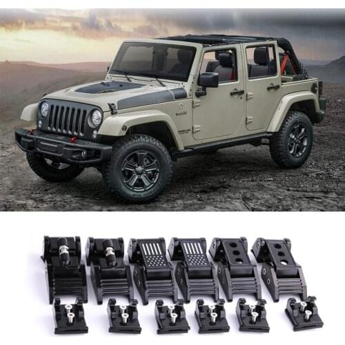 Alloy Engine Hood Latch Lock Catch Kits for Jeep Wrangler JK JKU Rubicon Sahar 2008 2009 2010 2012 - 2017 2 Door 4 Door Parts