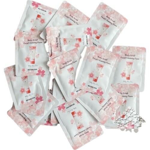 Korean Original MEBBLISS ruby scrub facial cleansing foam Carry-on exfoliante facial control oil soothe and calm skin 20pcs*3ml