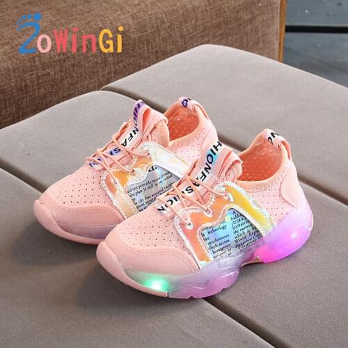 Size 21-30 Glowing Sneakers for Boy Baby Girls Shoes Anti-Slippery Sneakers kinderschuhe madchen Children Shoes with Light