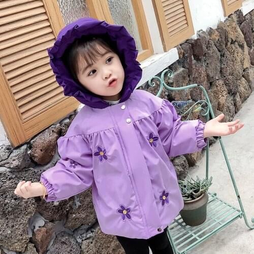 Cute Purple Girls Jackets Kids Boy Coat Children Winter Outerwear & Coats Casual Baby Girls Clothes Autumn Winter Parkas Clothes