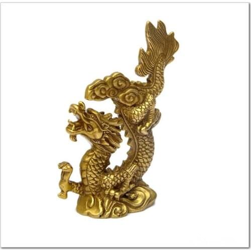 A brass dragon flying dragon Qinglong flat white tiger Wangcai of villain prosperous business promotion