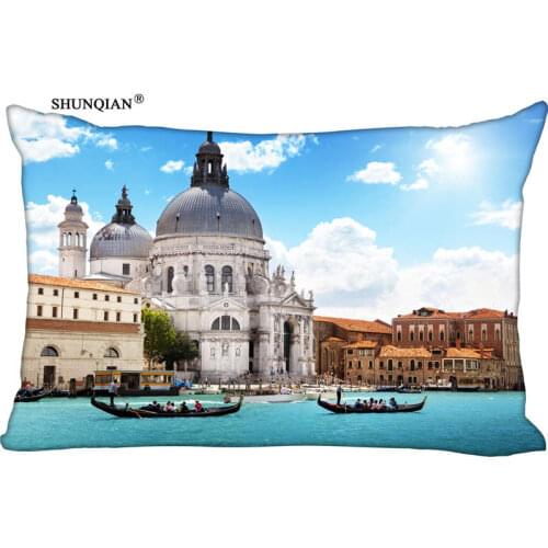 Hot Nice Venice Beautiful Italy Rectangle Pillowcase zipper Wedding Custom Pillow Case For Bedroom Pillow Cover 612
