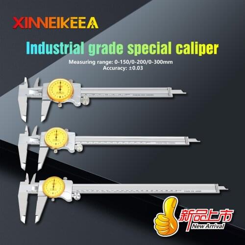 Stainless Steel Caliper Metal Case With Watch Caliper 4CR13 High Strength Stainless Steel Measuring Tool Measuring Instrument